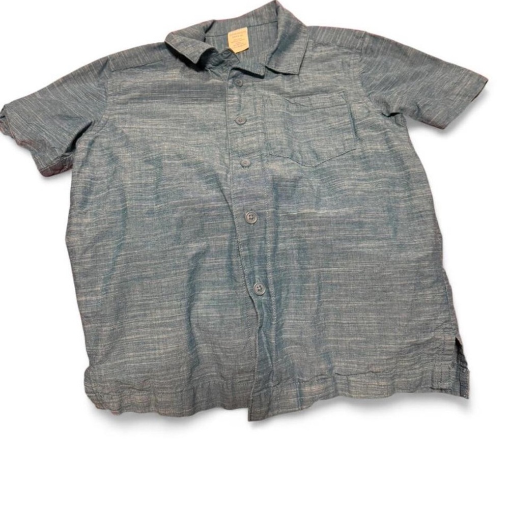 Thereabouts boys short sleeve button down shirt in blue